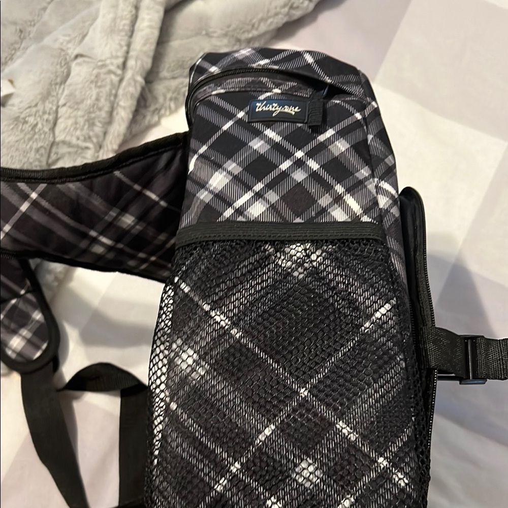 Black Plaid Backpack - image 6